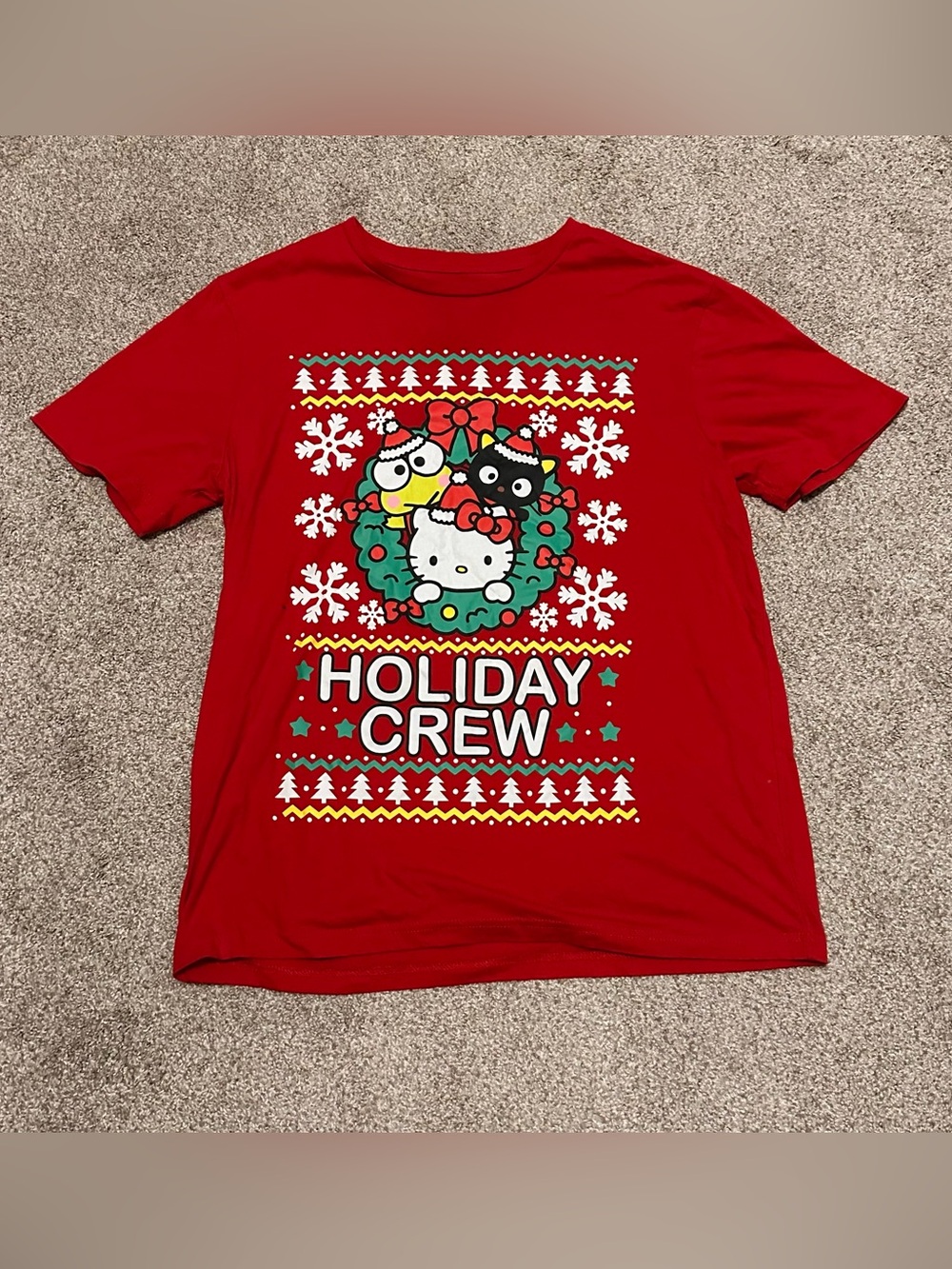 Sanrio Red Christmas Hello Kitty Graphic Tee